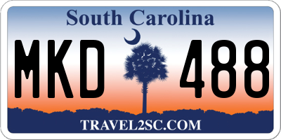 SC license plate MKD488