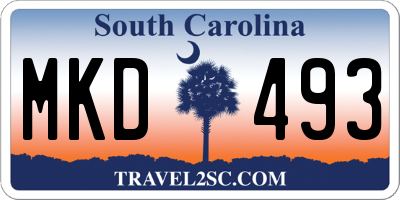 SC license plate MKD493