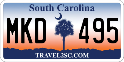 SC license plate MKD495