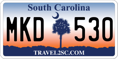 SC license plate MKD530