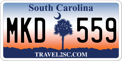 SC license plate MKD559