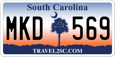 SC license plate MKD569