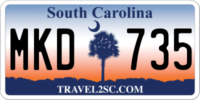SC license plate MKD735