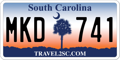 SC license plate MKD741