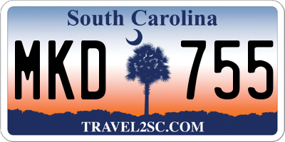SC license plate MKD755