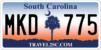 SC license plate MKD775