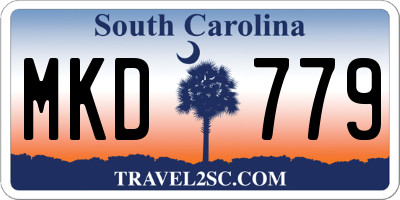 SC license plate MKD779