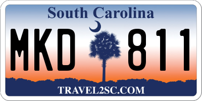 SC license plate MKD811