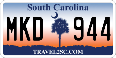 SC license plate MKD944
