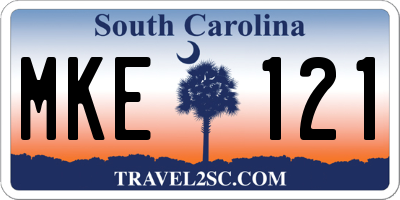 SC license plate MKE121
