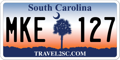 SC license plate MKE127