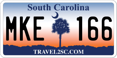 SC license plate MKE166