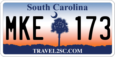 SC license plate MKE173