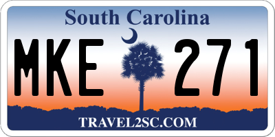 SC license plate MKE271