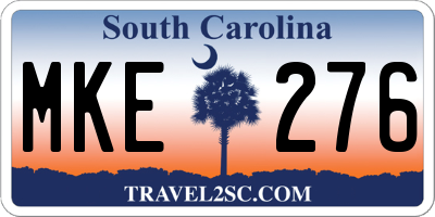 SC license plate MKE276