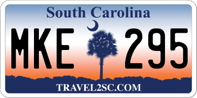 SC license plate MKE295