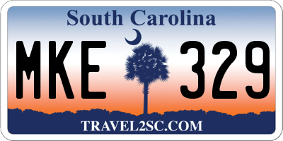 SC license plate MKE329