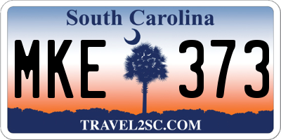 SC license plate MKE373