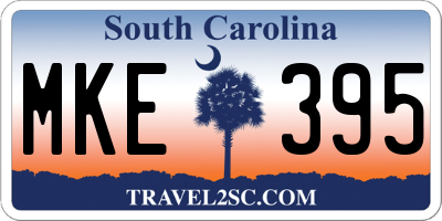 SC license plate MKE395