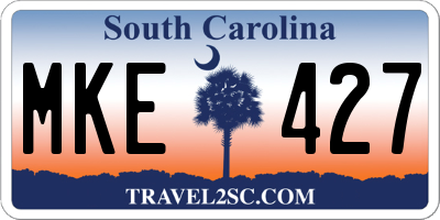 SC license plate MKE427