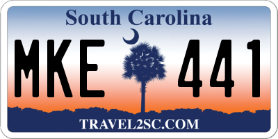 SC license plate MKE441