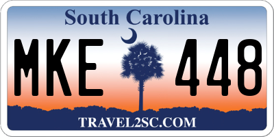 SC license plate MKE448