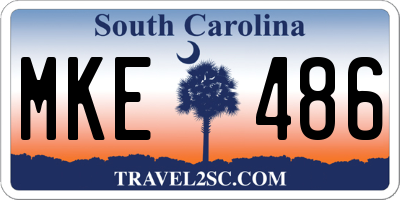 SC license plate MKE486