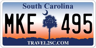 SC license plate MKE495