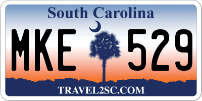 SC license plate MKE529
