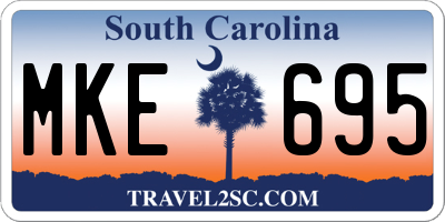 SC license plate MKE695
