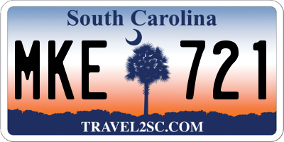 SC license plate MKE721