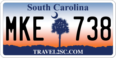 SC license plate MKE738