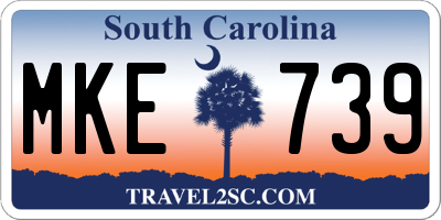 SC license plate MKE739