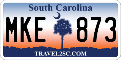 SC license plate MKE873