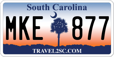 SC license plate MKE877