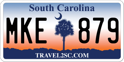SC license plate MKE879