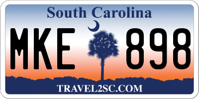 SC license plate MKE898