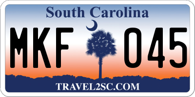 SC license plate MKF045