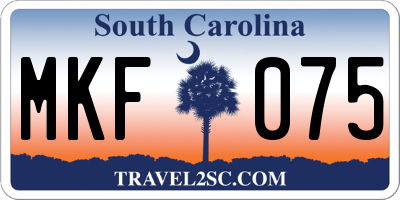 SC license plate MKF075
