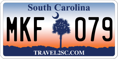 SC license plate MKF079
