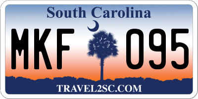 SC license plate MKF095