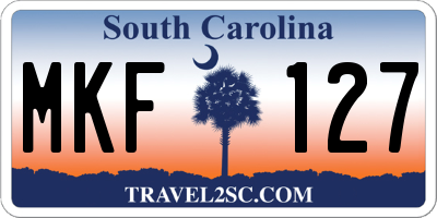 SC license plate MKF127