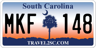 SC license plate MKF148