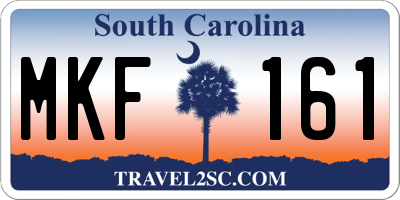 SC license plate MKF161