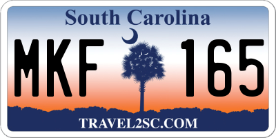 SC license plate MKF165