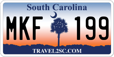 SC license plate MKF199