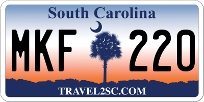 SC license plate MKF220