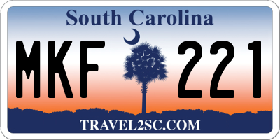 SC license plate MKF221