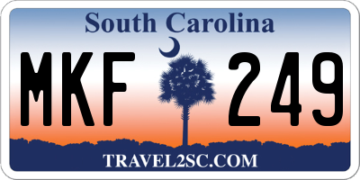 SC license plate MKF249