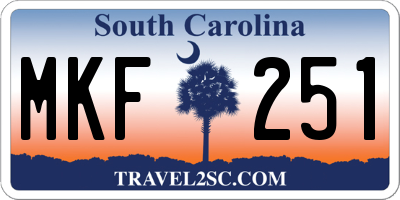 SC license plate MKF251